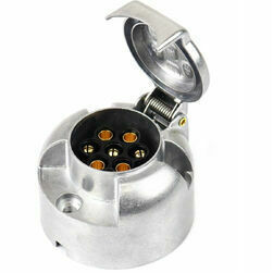 Automašīnas piekabes kontaktligzda ar 7 kontaktiem, alumīnija, 12V, blisterī