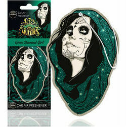 Aroma Car gaisa atsvaidzinātājs Dia de los Muertos Green Diamond Girl