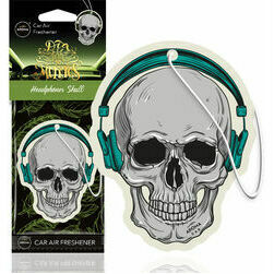 Aroma Car gaisa atsvaidzinātājs Dia de los Muertos Headphones Skull