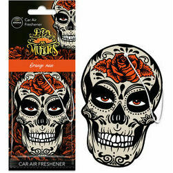 Aroma Car gaisa atsvaidzinātājs Dia de los Muertos Skull Orange Man