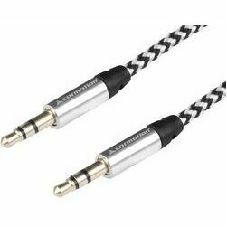 Audio vads auduma apvalkā, melnbalts, 3m