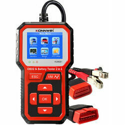 Auto kļūdas koda lasītājs; Akumulatora testeris OBD II, Konnwei