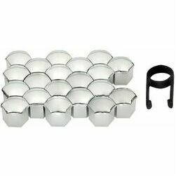 Auto riteņu uzgriežņu uzlikas 17mm, hroms, 20gab.