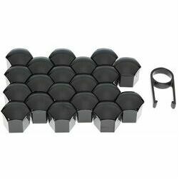 Auto riteņu uzgriežņu uzlikas 17mm, melnas, 20gab.