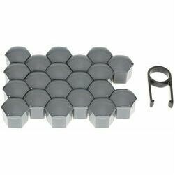 Auto riteņu uzgriežņu uzlikas, 19mm, grafītpelēkas, 20 gab.