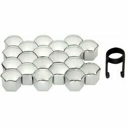 Auto riteņu uzgriežņu uzlikas 19mm, hroms, 20gab.