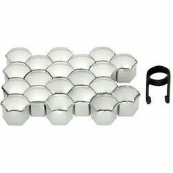 Auto riteņu uzgriežņu uzlikas 21mm, hroms, 20gab.