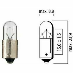 Autolampa  24V 4W BA9s