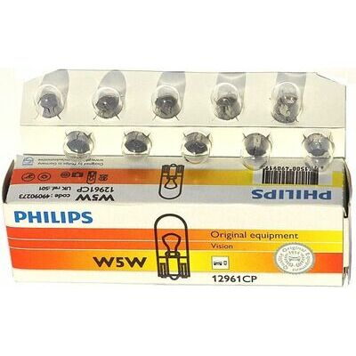 Autolampa PHILIPS  12V 5W bezcokola W2.1x9.5d
