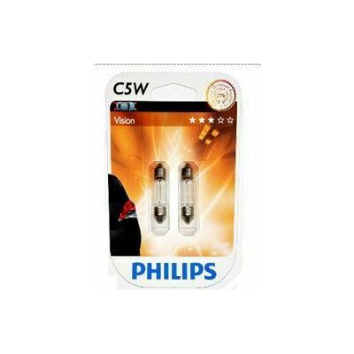 #Autolampa PHILIPS  12V 5W Vision pirkstiņi 10x36, 2gab.