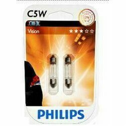 #Autolampa PHILIPS  12V 5W Vision pirkstiņi 10x36, 2gab.