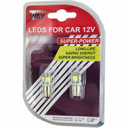 Autolampas LED BA9s, 5SMD, baltas, 2gab