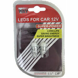 Autolampas LED T10,, baltas, 2gab