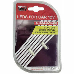 Autolampas LED T5, 1SMD, baltas, 2gab