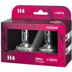 Autospuldzes H4 12V 60/55W P43t Ultra + 130%, 2gab.