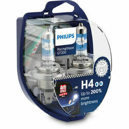 Autospuldzes PHILIPS H4 55W Racing Vision +200%, 2gab.