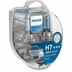 Autospuldzes PHILIPS H7 55W White Vision Ultra 2gab.+ 2gab. 5W