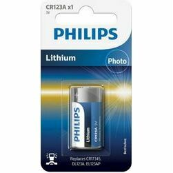 Baterija Philips CR123A 3V Litija 1gab