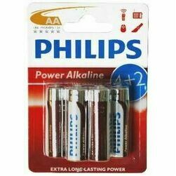 Baterijas PHILIPS LR6/AA Power Alkaline, 6 gab.