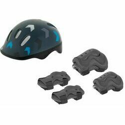 Drošības komplekts, ķivere, elkoņu un ceļu sargi, pelēki