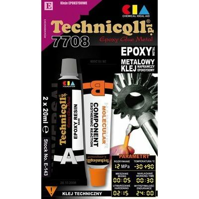 Divkomponentu epoksīdlīme metālam 2x20ml