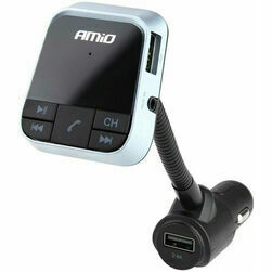 FM transmiters ar bluetooth un 2USB ligzdām, 12/24V