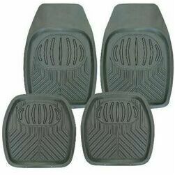 Gumijas paklājiņu komplekts, vanniņas melnas, 4 gab.