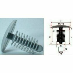 Klipsis pelēks  7mm, Opel, 1gab.