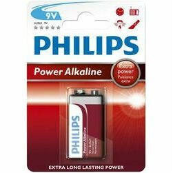 Krona PHILIPS 6LR61/9V Power Alkaline, 1 gab.