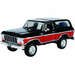 Ford Bronco Hard Top, 1978, 1:24, Melns ar sarkanu, MotorMax