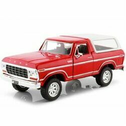 Modelīši - Ford Bronco Hard Top, 1978, 1:24, MotorMax, Red
