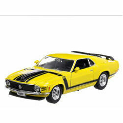 Modelīši - Ford Mustang Boss 302, 1970, dzeltens, 1:24, Welly