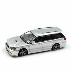 Modelīši - Subaru Legacy Touring Wagon, 2002, 1:64, sudrabs, BMC