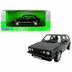 Modelīši - VW Golf I GTI, melns, 1:18, Welly