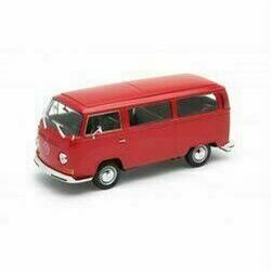 Modelīši - VW T2 bus, red, 1972, Welly