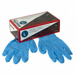 #Nitrila cimdi bez pūdera Manutril, L, zili, 100 gab.