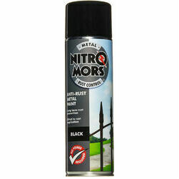 NitroMors antikorozijas krāsa metālam, melna, aerosolā 500ml