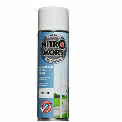 NitroMors Hammered krāsa metālam, balta, aerosolā 500ml