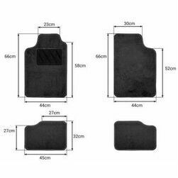 Paklājiņu komplekts, auduma, melns, 4.gab. universāls1