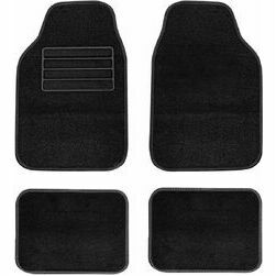 Paklājiņu komplekts, auduma, melns, 4.gab. universāls4