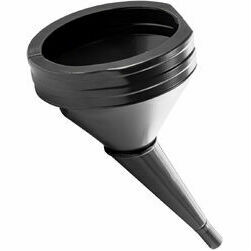 Piltuve ar sietiņu,apmali un slīpu galu, melna, D21cm