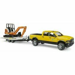 Rotaļlieta Dodge RAM ar piekabi un mini ekskavatoru