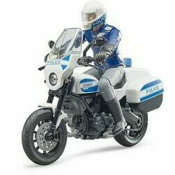 Rotaļlieta Ducati policijas motocikls un policists