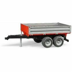 Rotaļlieta Piekabe divasu, sarkana ar pelēkiem bortiem