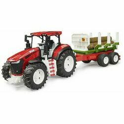 Rotaļlieta Roadmax traktors ar kokvedēju piekabi