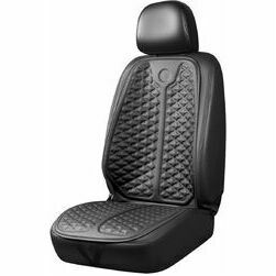 Sēdekļa uzlika, eko āda, melna, 109x48cm