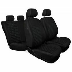 Sēdekļu pārvalku komplekts pusādas, Modern, melns ar līnijām