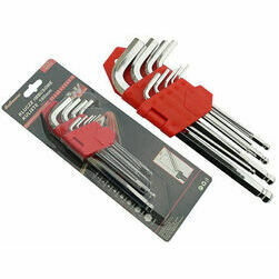 Seškanšu atslēgu komplekts 9gab.,garās, lodveida uzgaļi