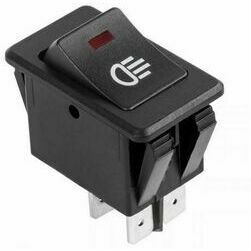 Slēdzis auto gaismām, ar sarkanu LED signalizatoru, 12V