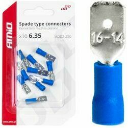 Uzgalis plak. paps, 6mm, 1,5-2,5mm2, zils, 15A, 10gab
